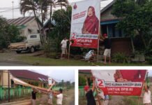 Video Pemindahan Baliho DPR-RI dari Partai PDIP yang beredar di media sosial, disoal Oleh Penyedia Jasa